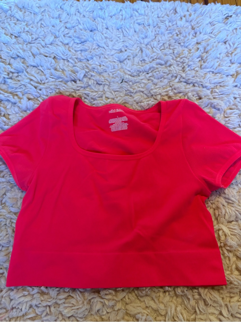 wild fable Ribbed Scoop-Neck Crop Top - Pink
